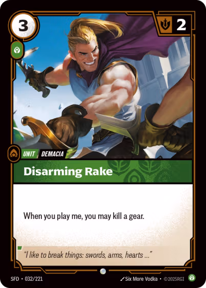 Disarming Rake