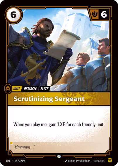 Scrutinizing Sergeant