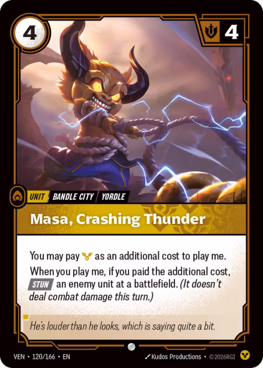 Masa, Crashing Thunder